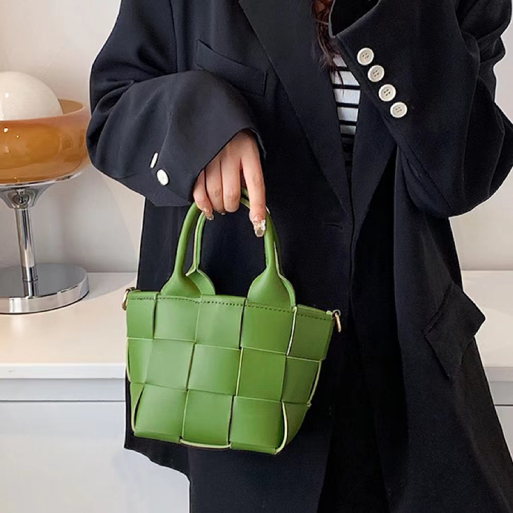 Leather Mini Basket Bag