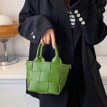 Leather Mini Basket Bag