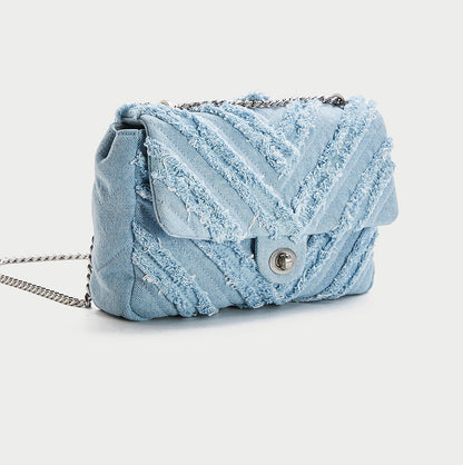 Wolff Umhängetasche mit magnetischem Druckknopfverschluss und Kettenschultergurt