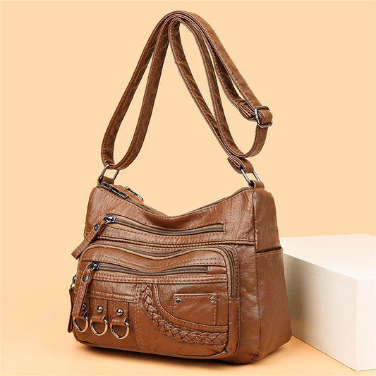 Vintage Leder Damenhandtasche – Isabella