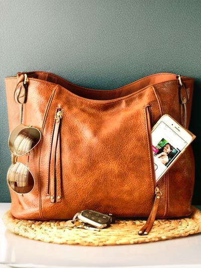 Elegante Vintage-Ledertasche